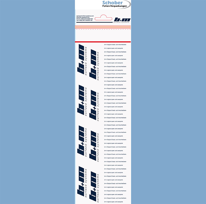 Plug in Pack Spezialbeutel mit verstärktem Saum und Aufreißperforation aus PD-LD
